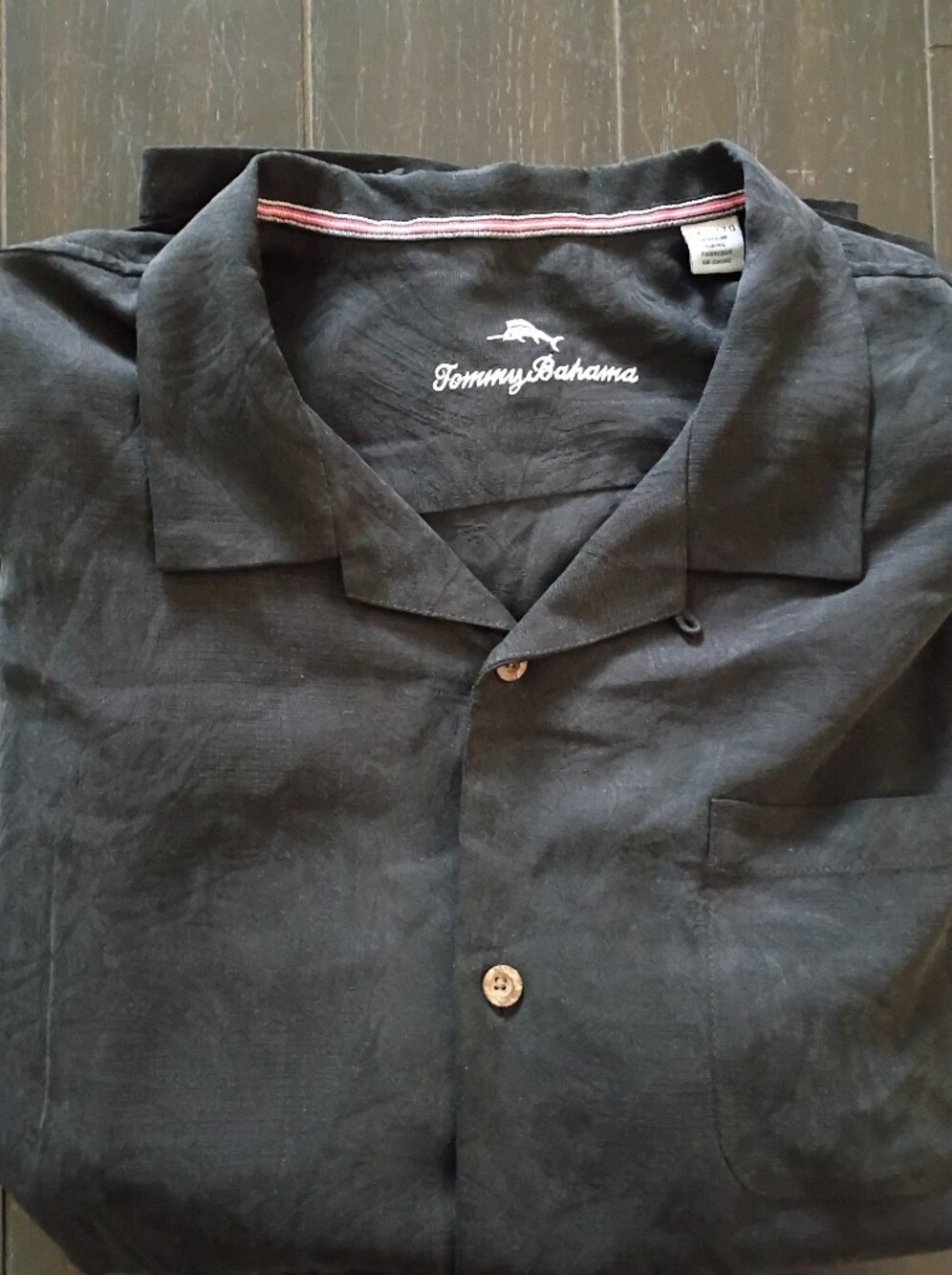 Tommy Bahamas Black Button-Up Hawaiian Print Classic  Shirt XXL
